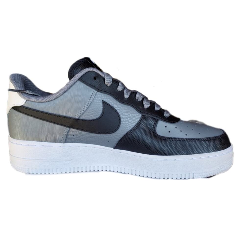 Nike Airforce custom color ripple and smooth leather grey black 9